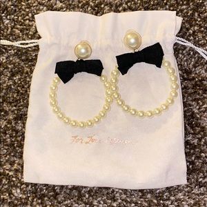 For Love and Lemons pearl hoop earrings.